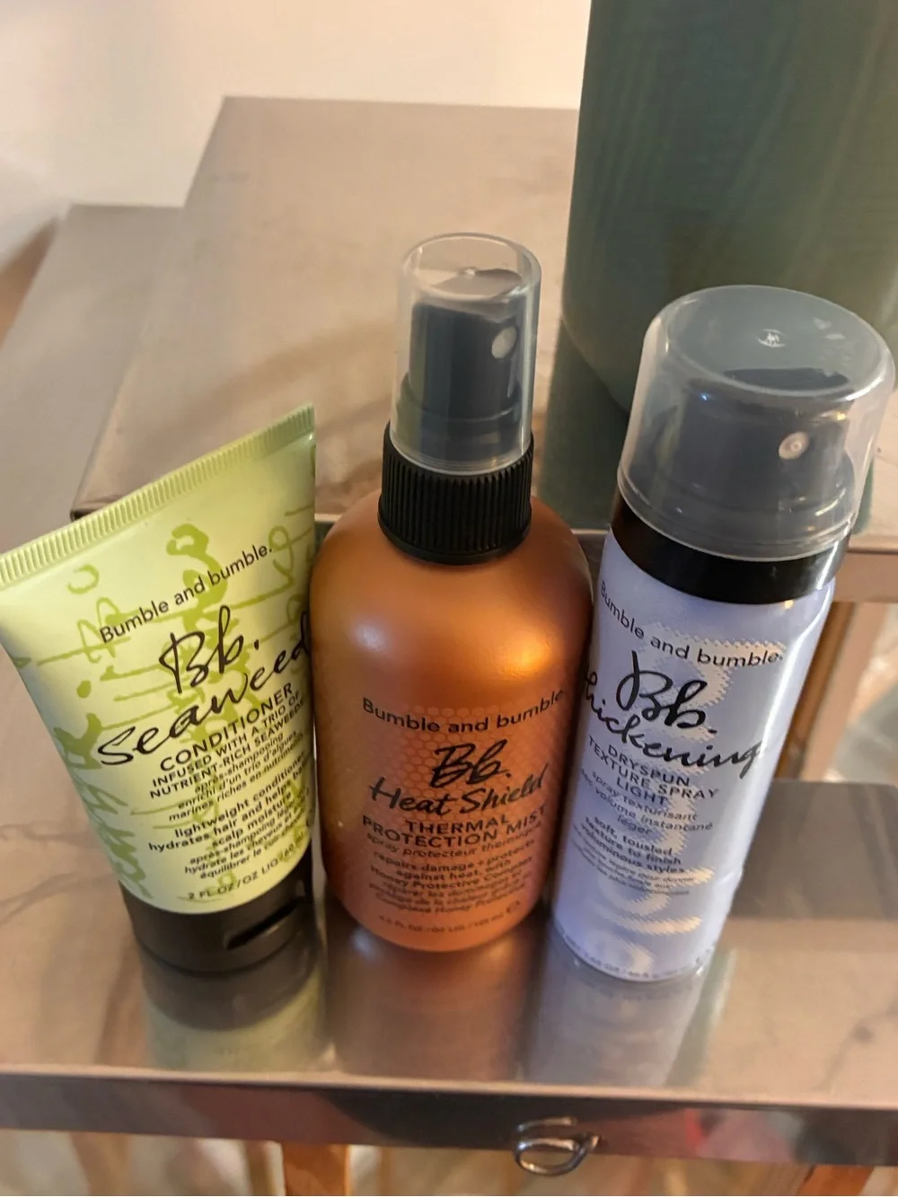 Bumble and bumble Hair Care 3-Pc Bundle NEW Seaweed Heat Shield Dryspun